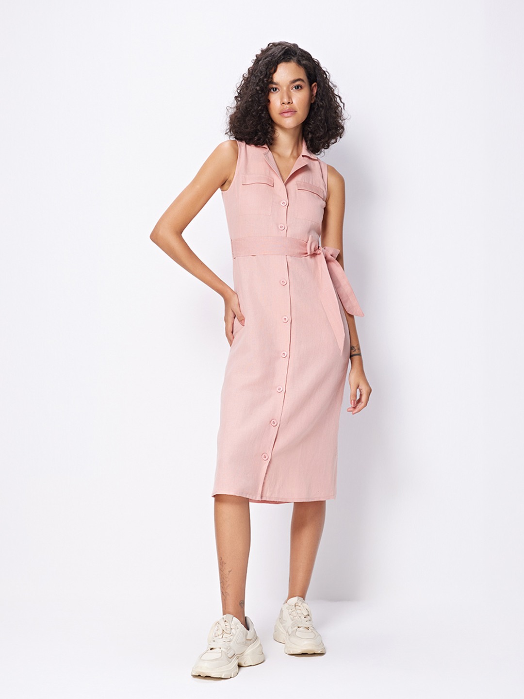 Dusty Pink Shirt Dress