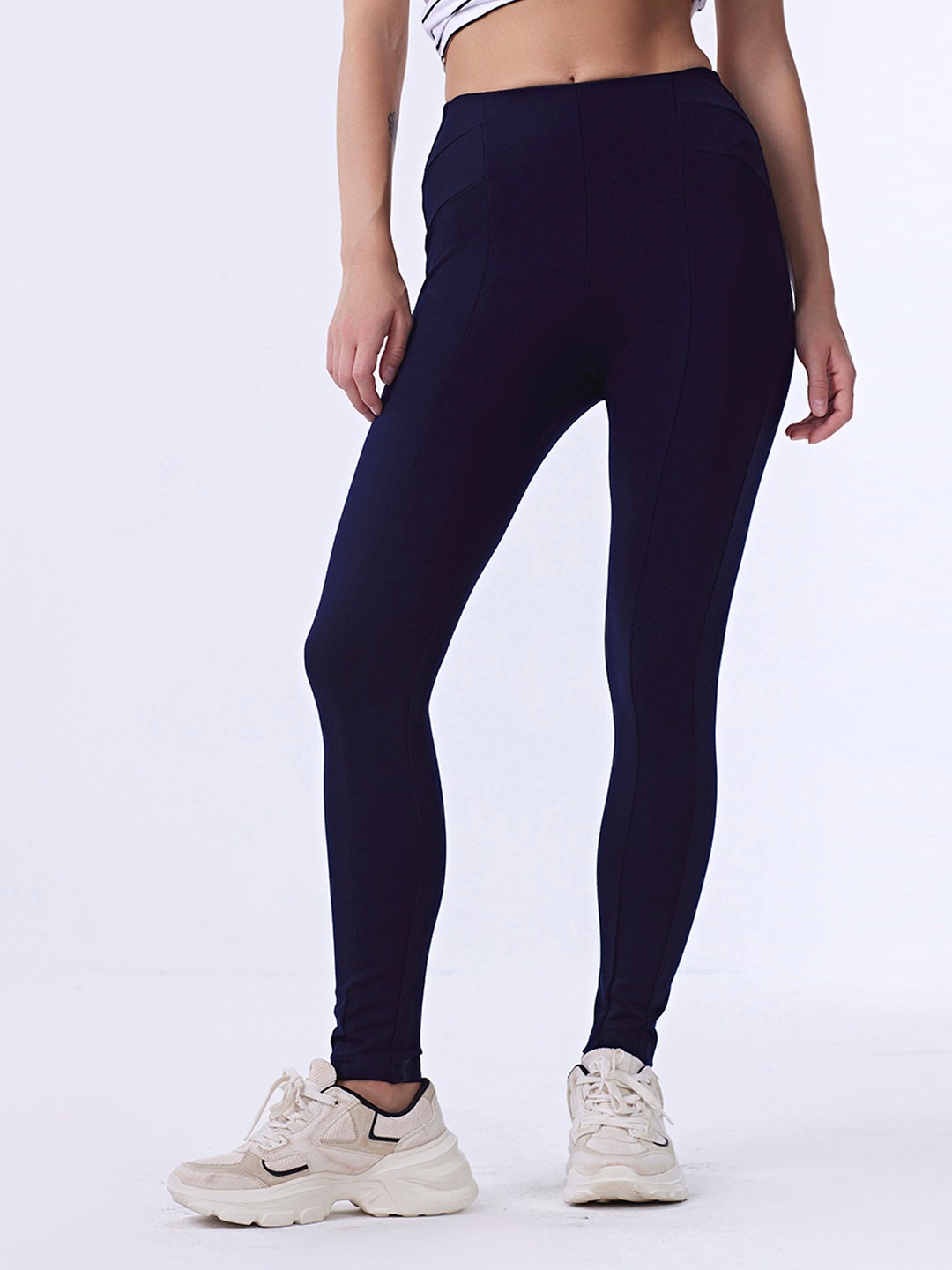 Black High Rise Slim Fit Leggings