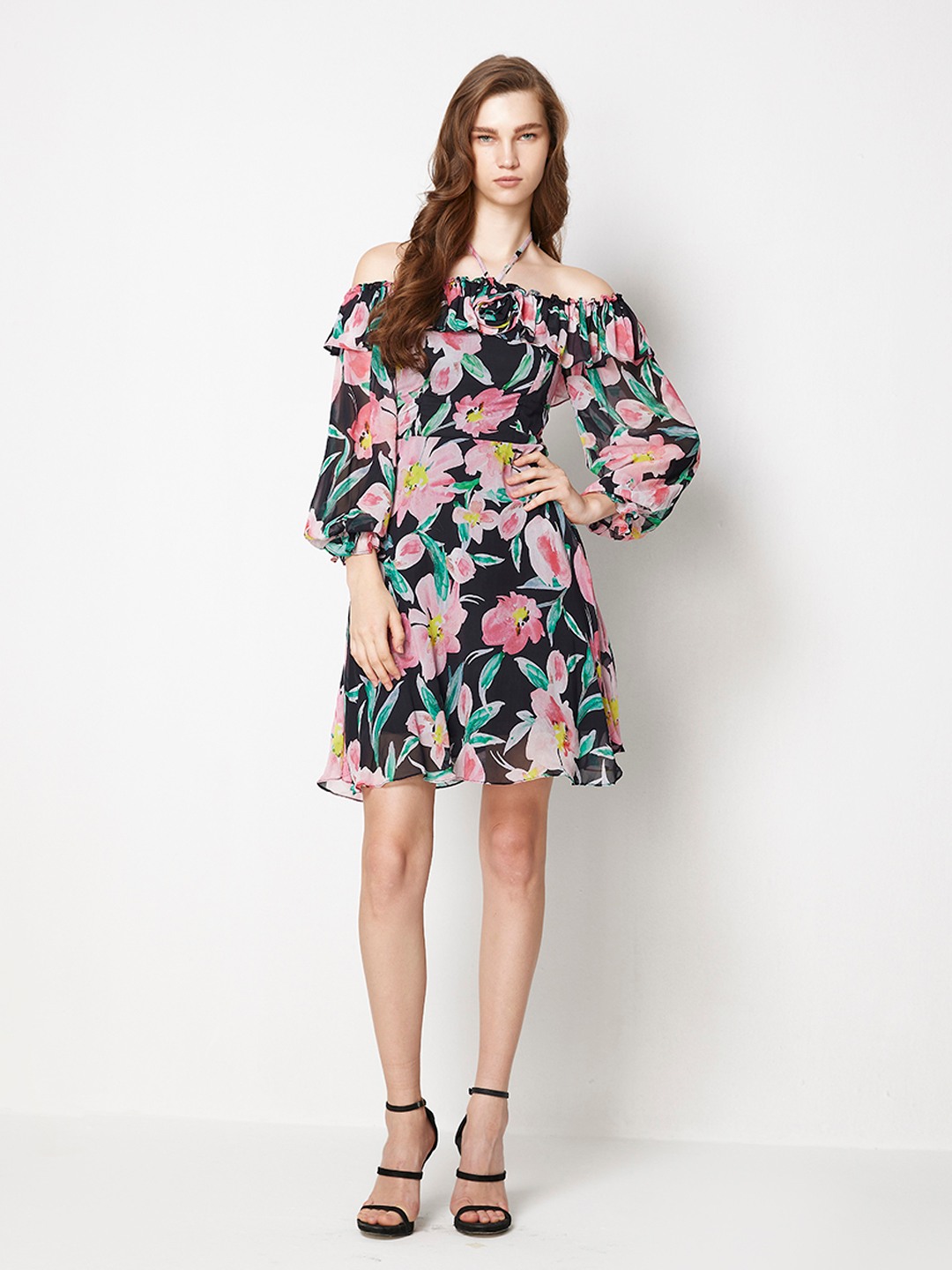 Organza online skater dress