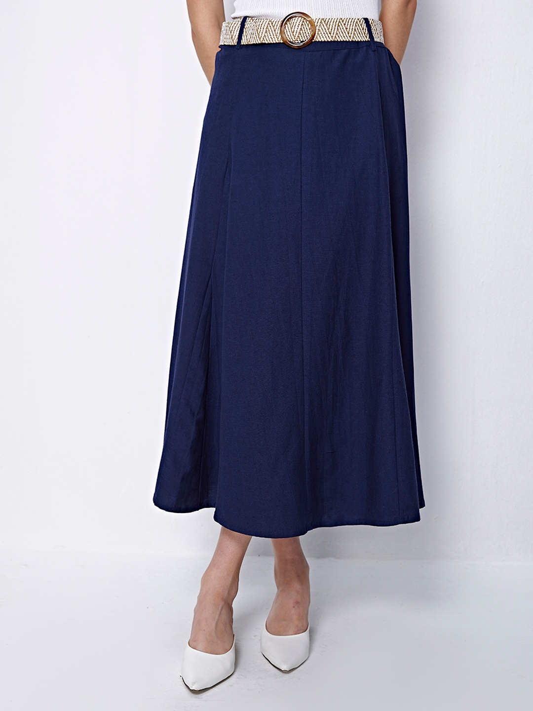 Cover Story | Navy A-Line Skirt