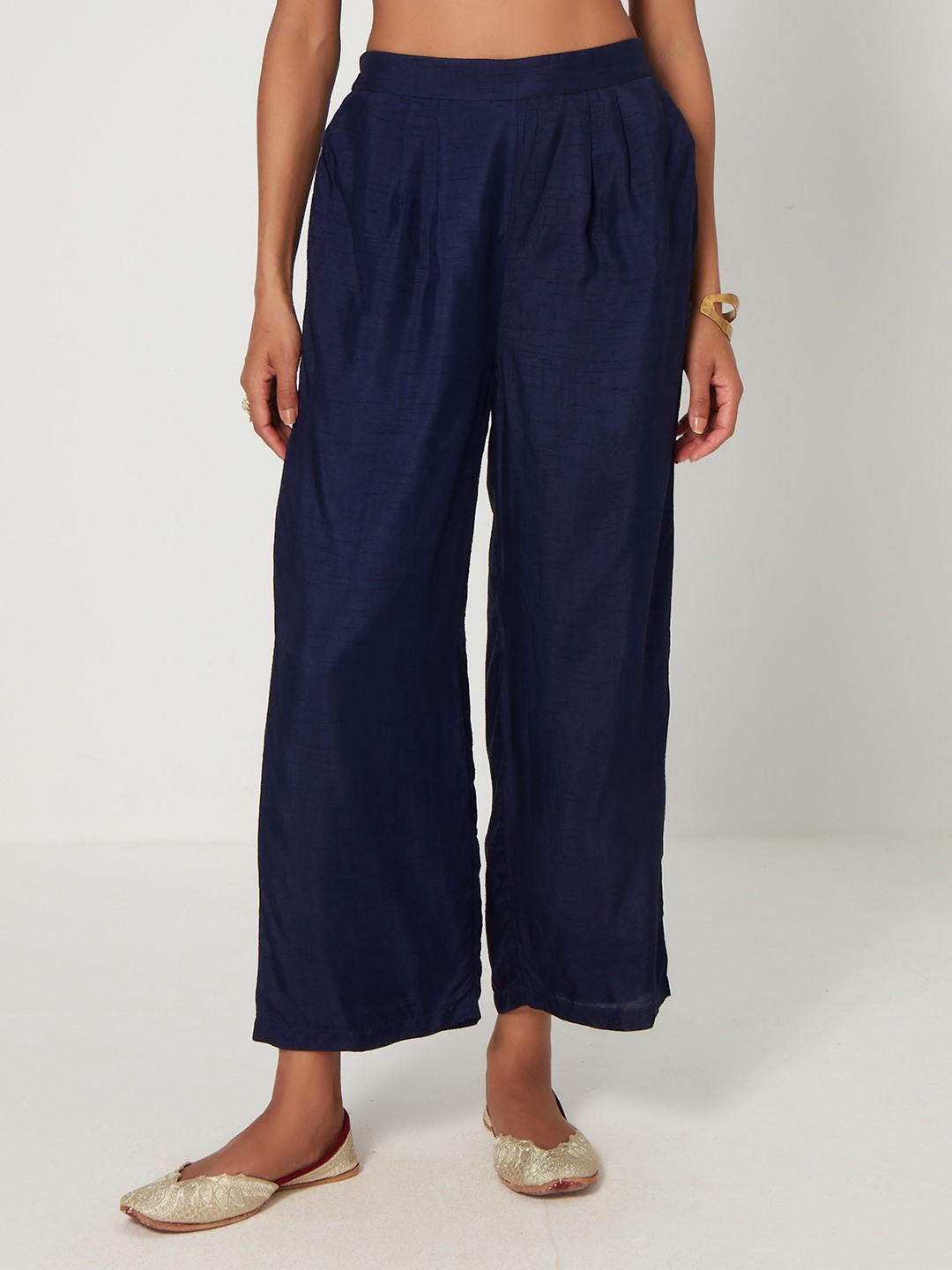 Kaashi Blue straight trousers