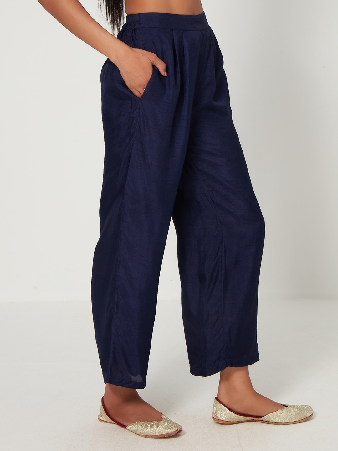 Kaashi Blue straight trousers
