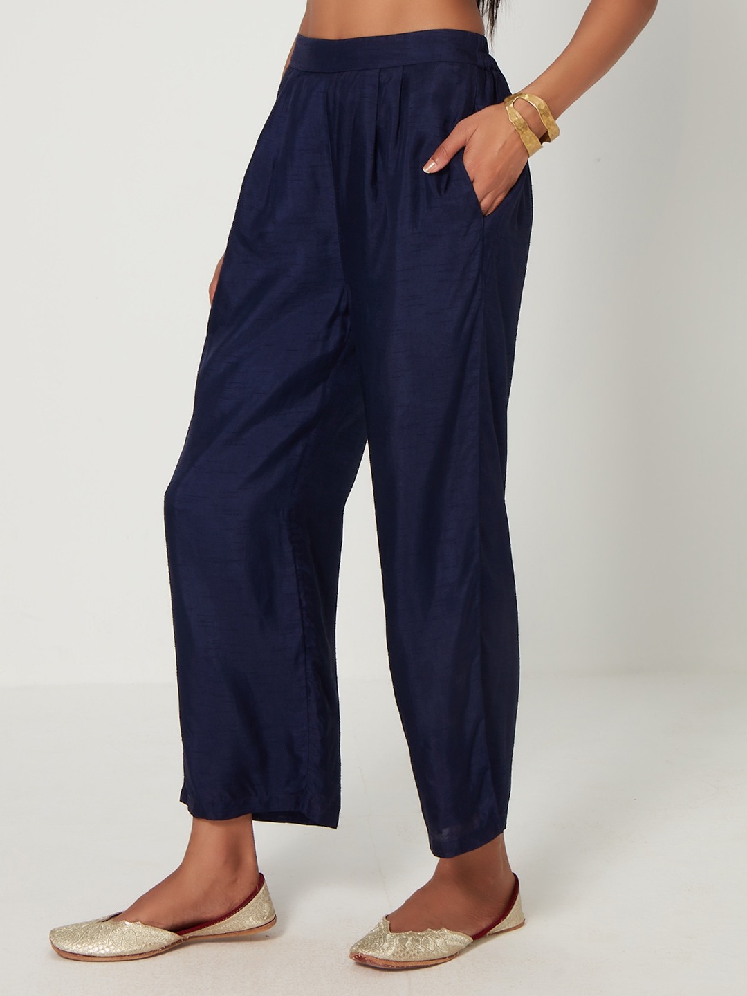 Kaashi Blue straight trousers