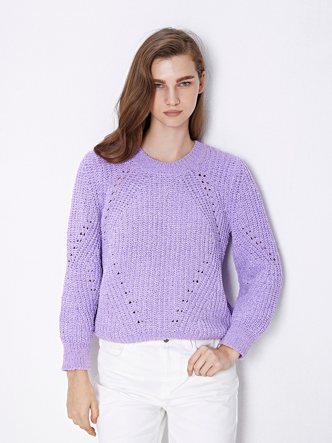 Lavender chenille sweater