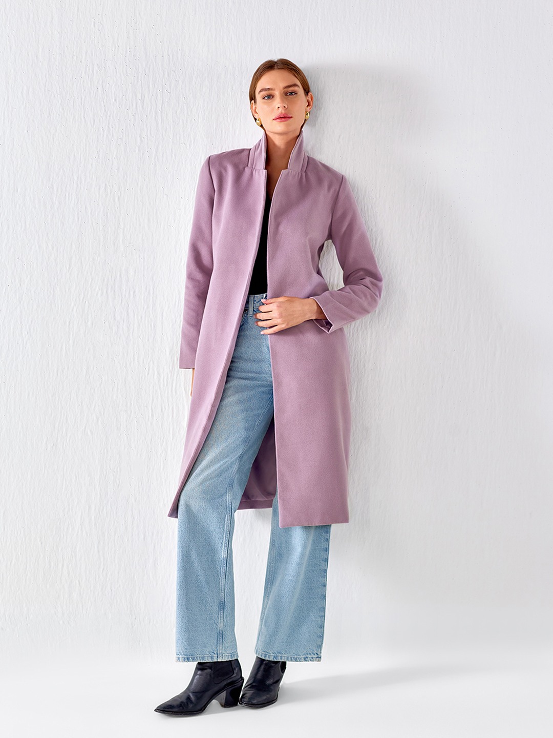 Long open coat sales