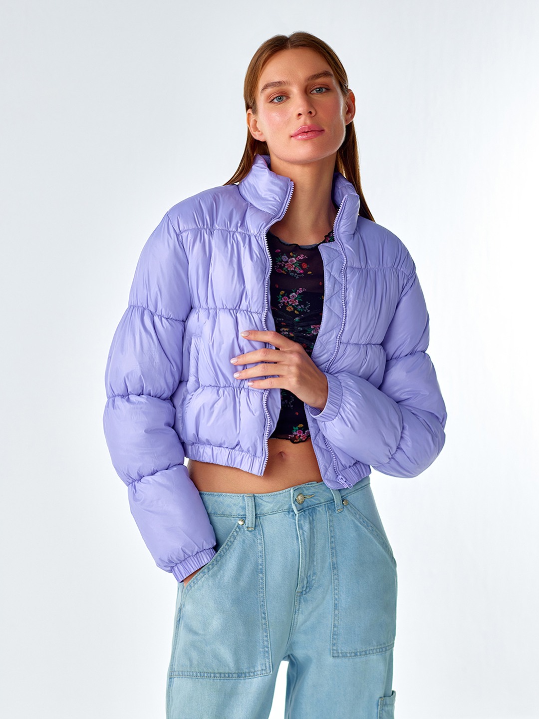 Lilac puffer shop