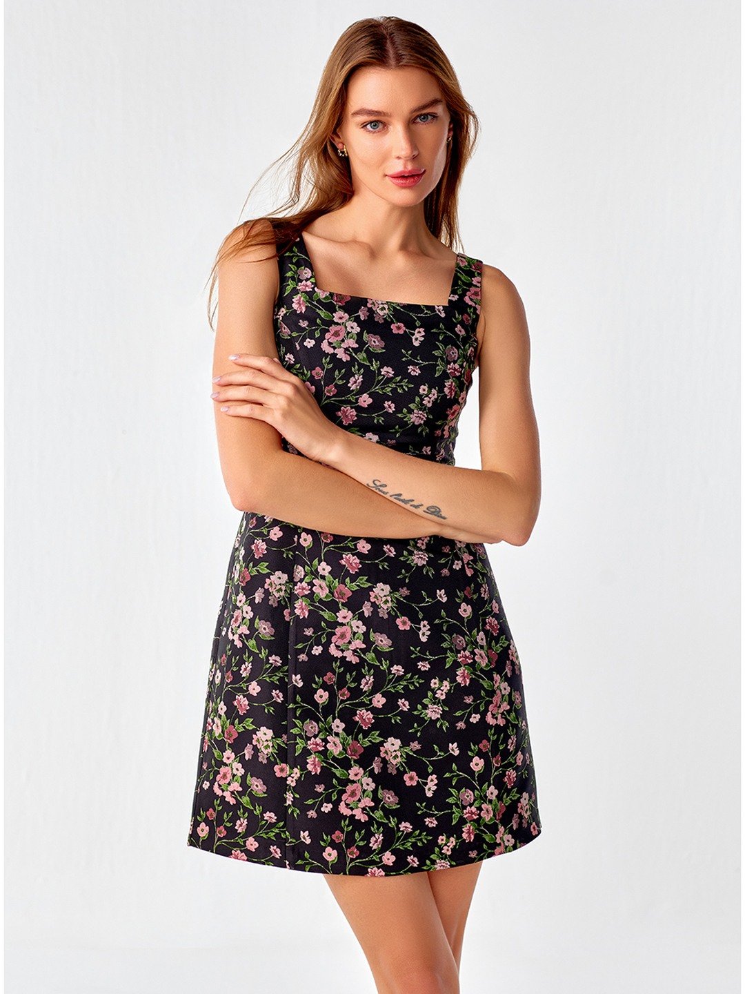 Jacquard black dress online
