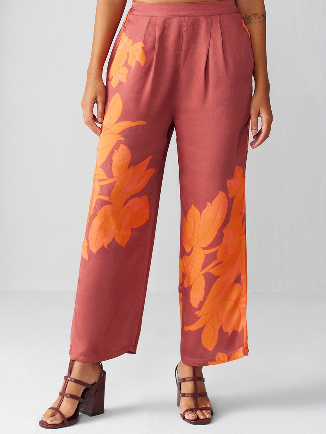 Wild Flower Rust Trouser