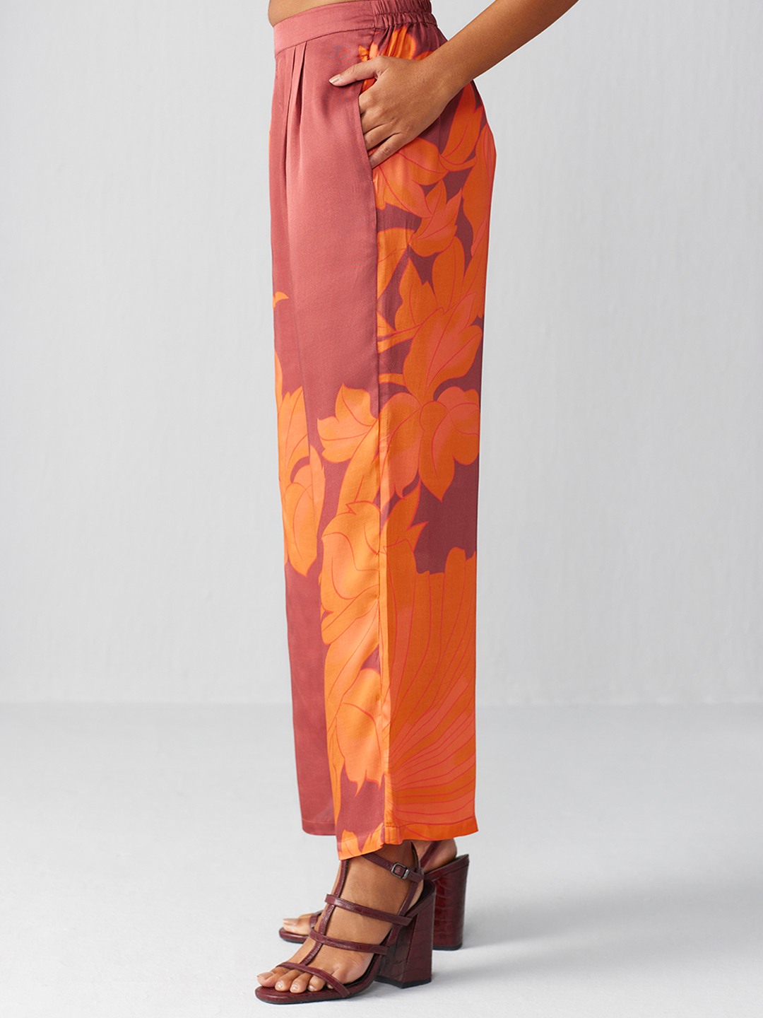 Wild Flower Rust Trouser