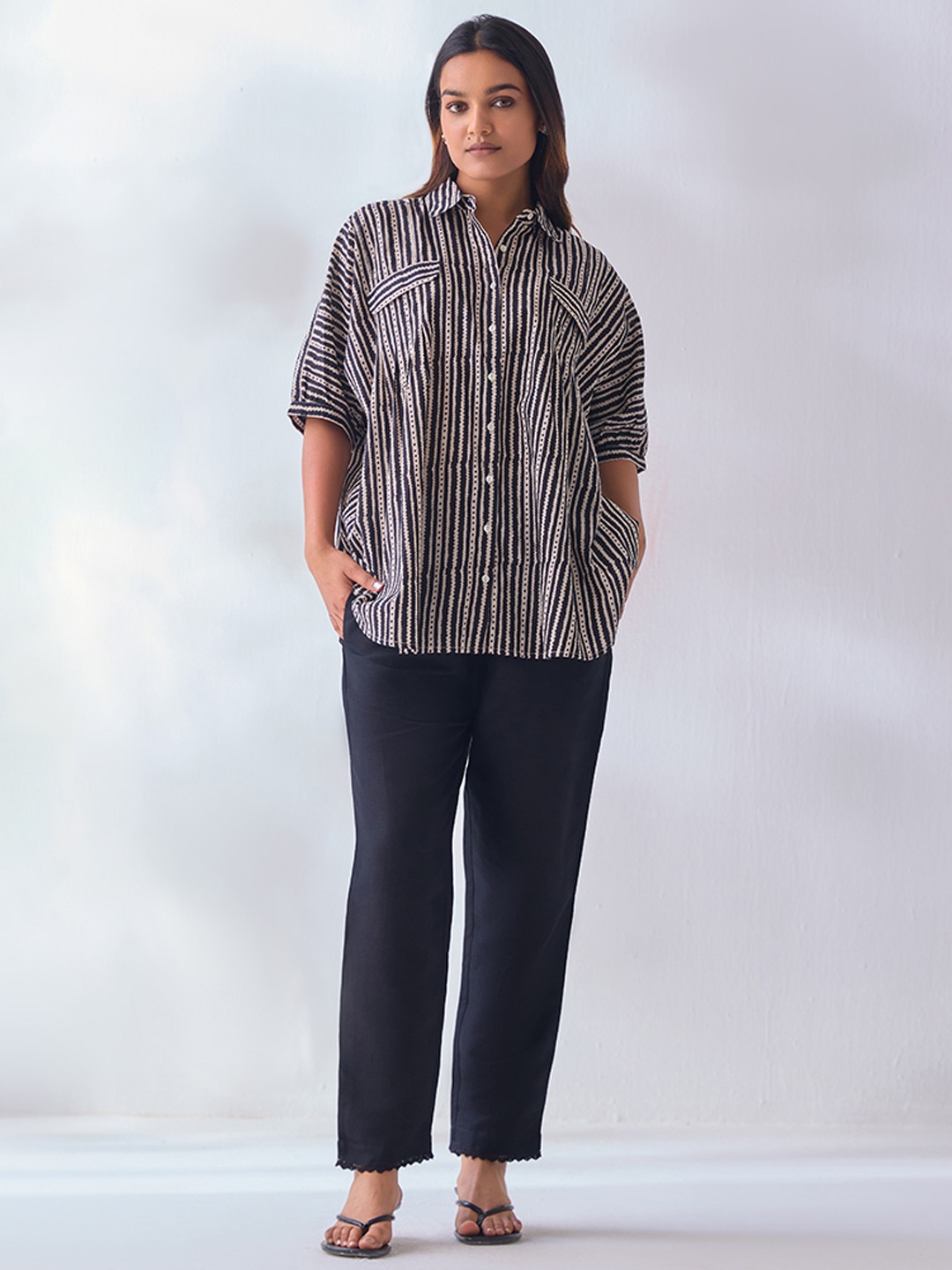 Black Stripe Anti Fit Shirt
