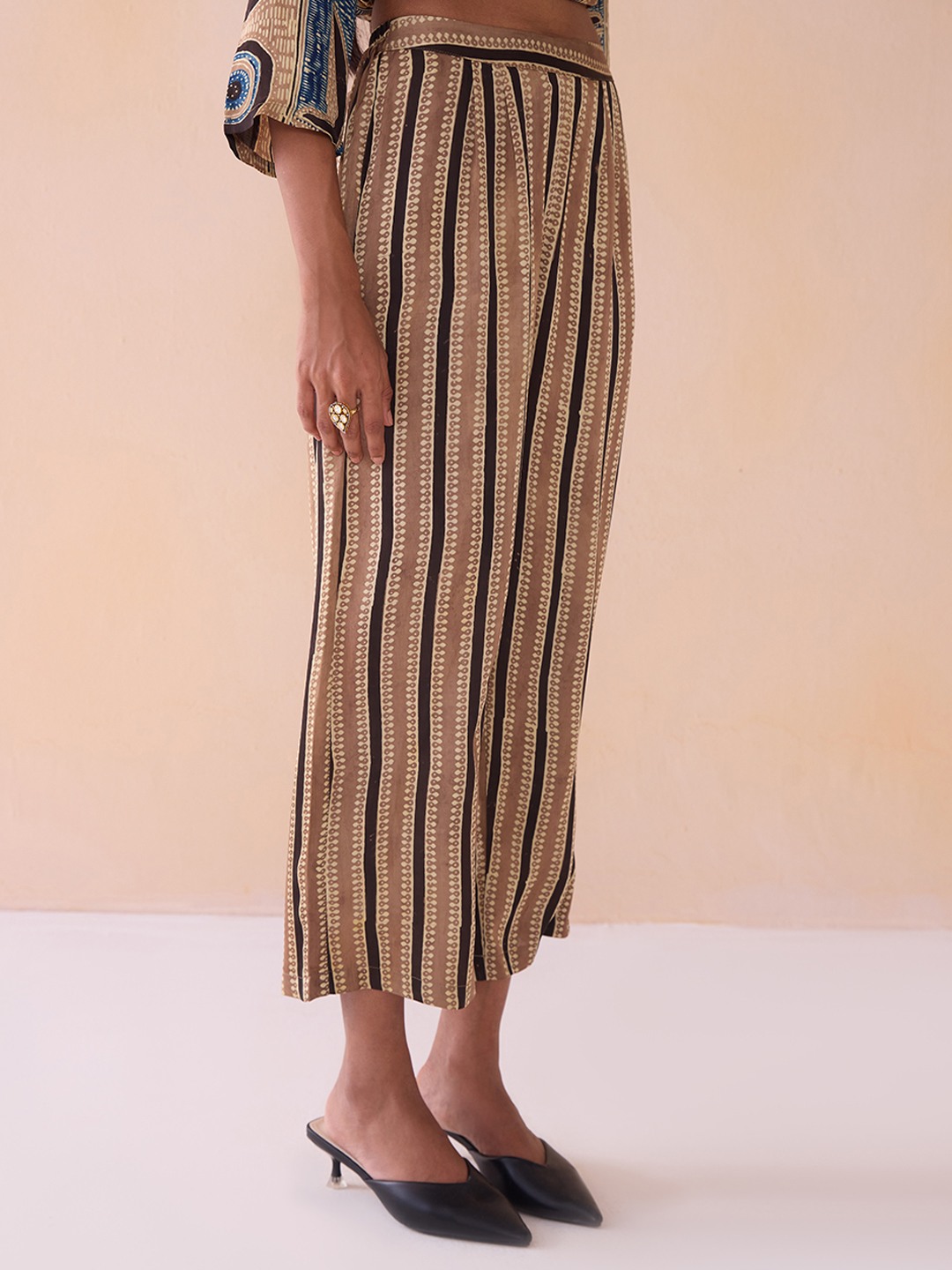 Ajrk Stripe Printd Straight Trouser