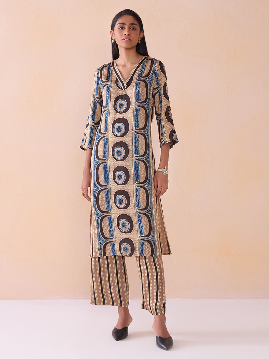 Ajrk Stripe Printd Straight Trouser