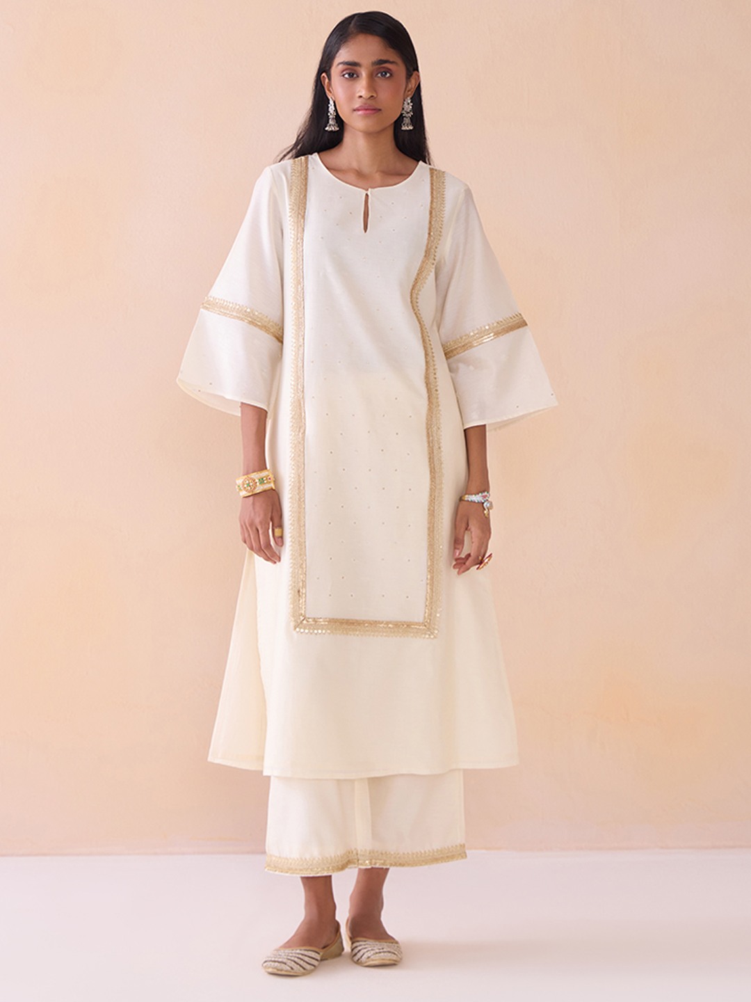 Noor Off White Straight trouser