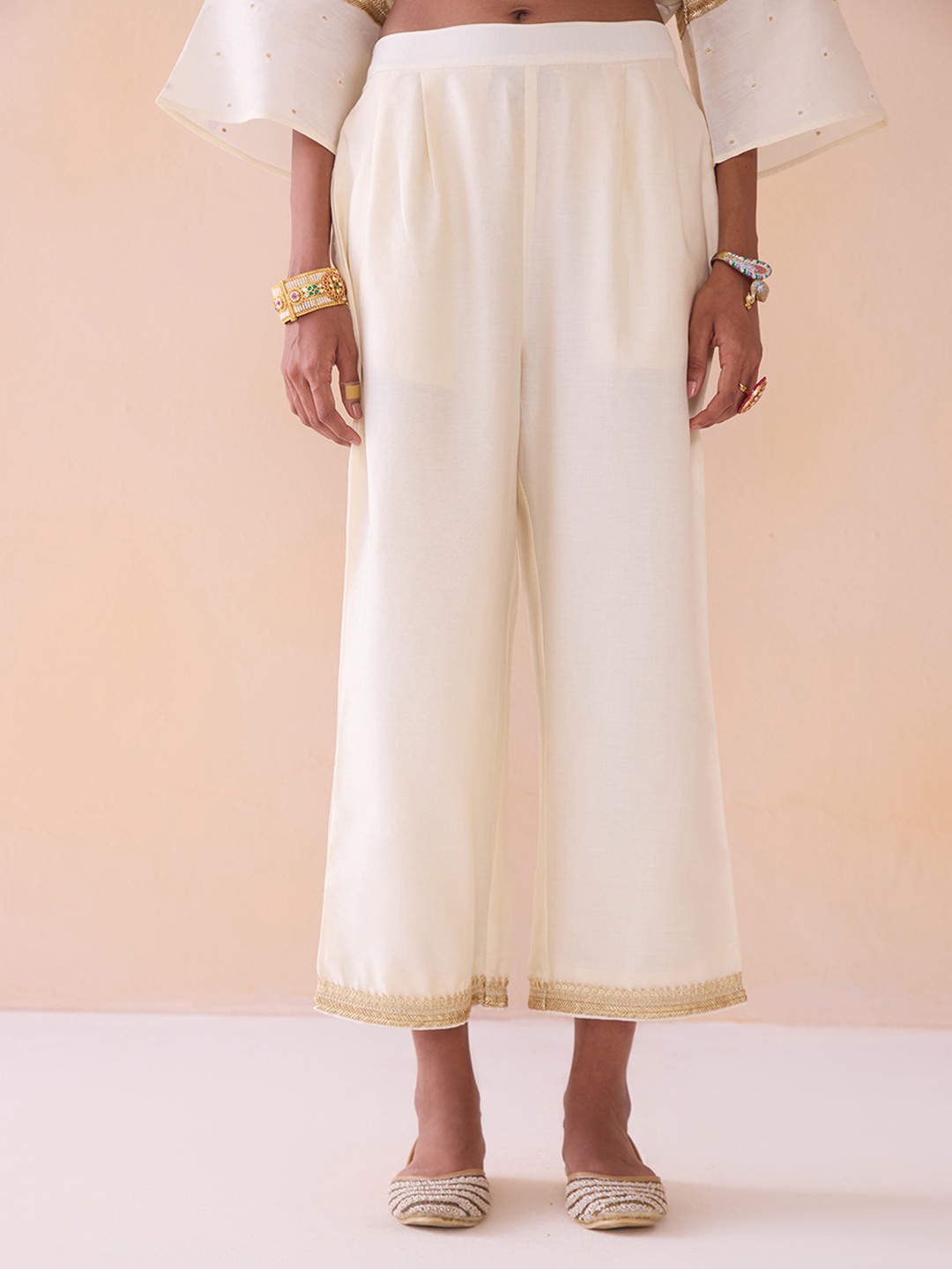 Noor Off White Straight trouser