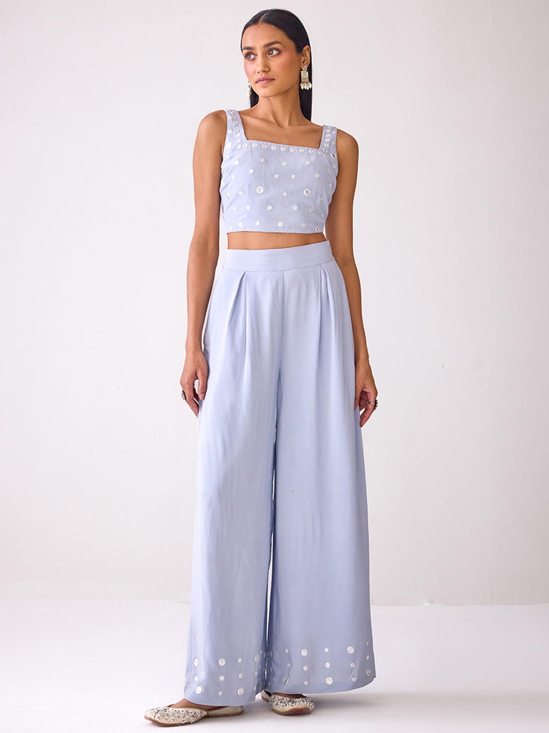 Mirror Embroidered Overlay