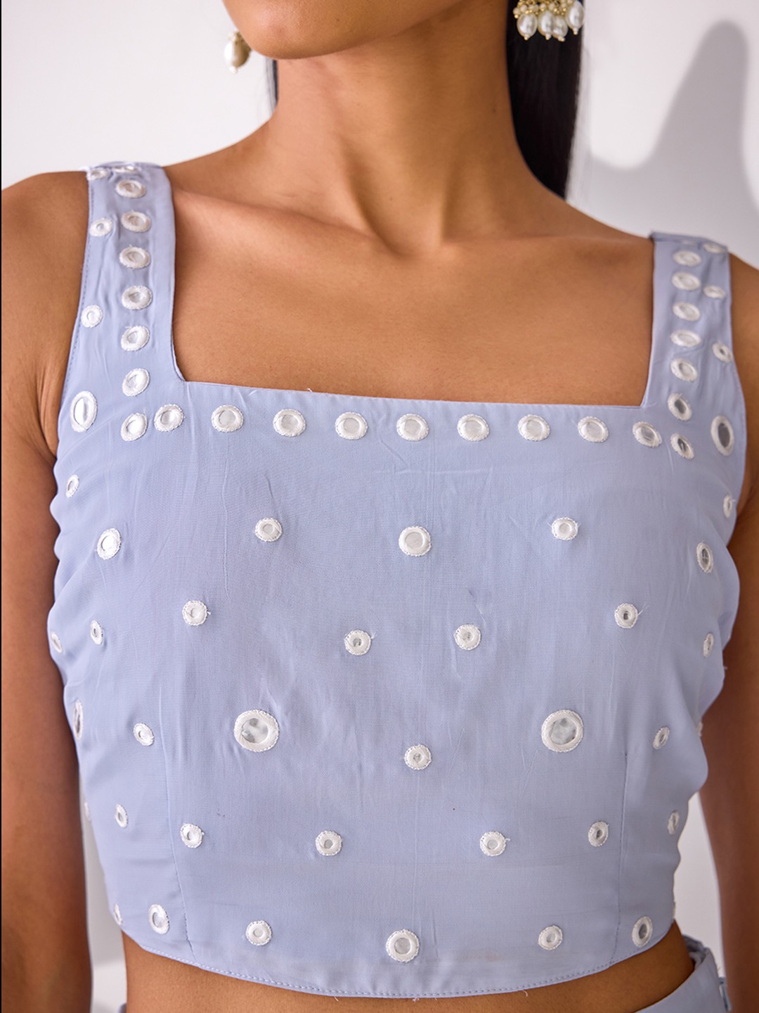 Mirror Embroidered Top