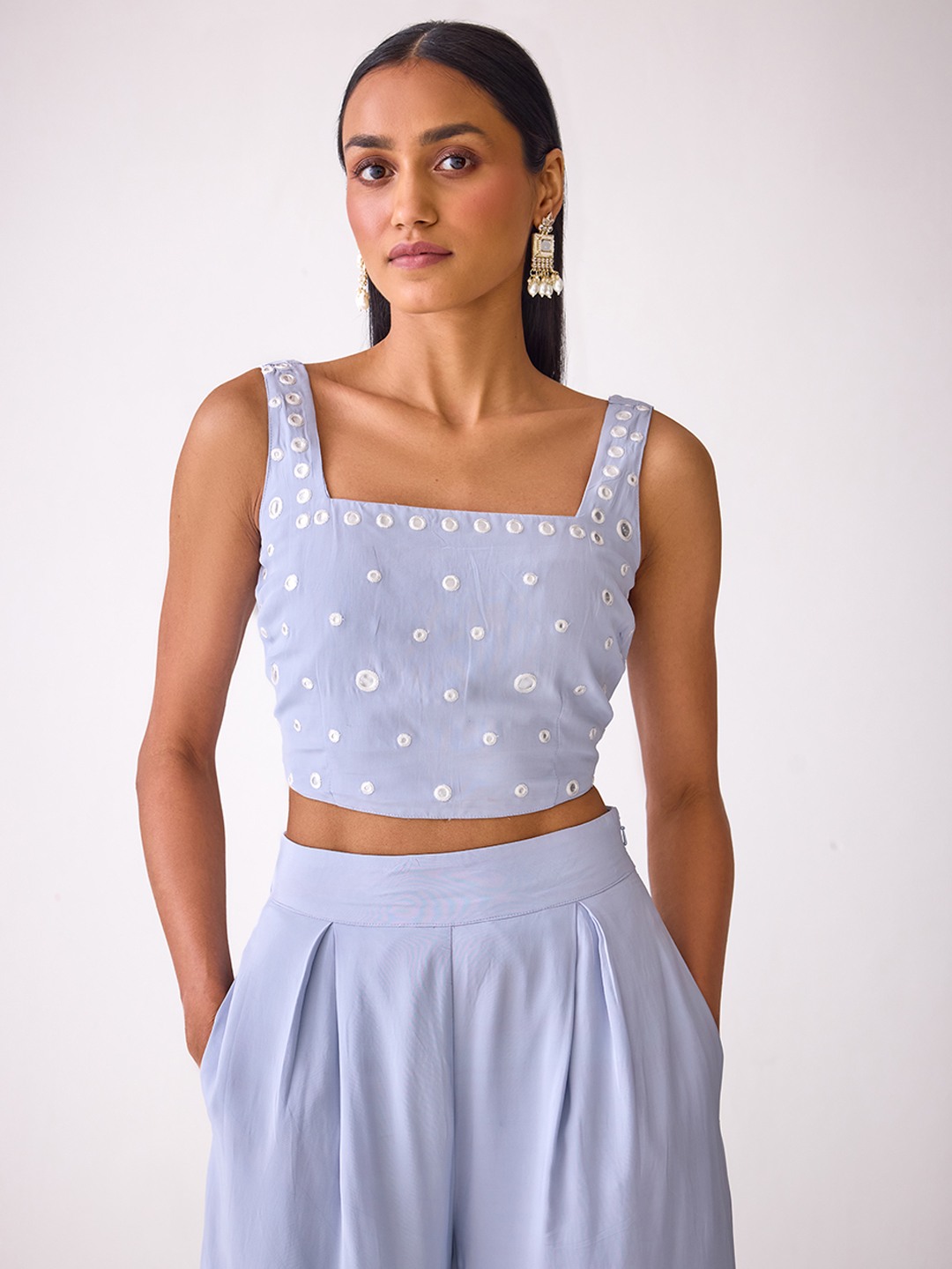 Mirror Embroidered Top