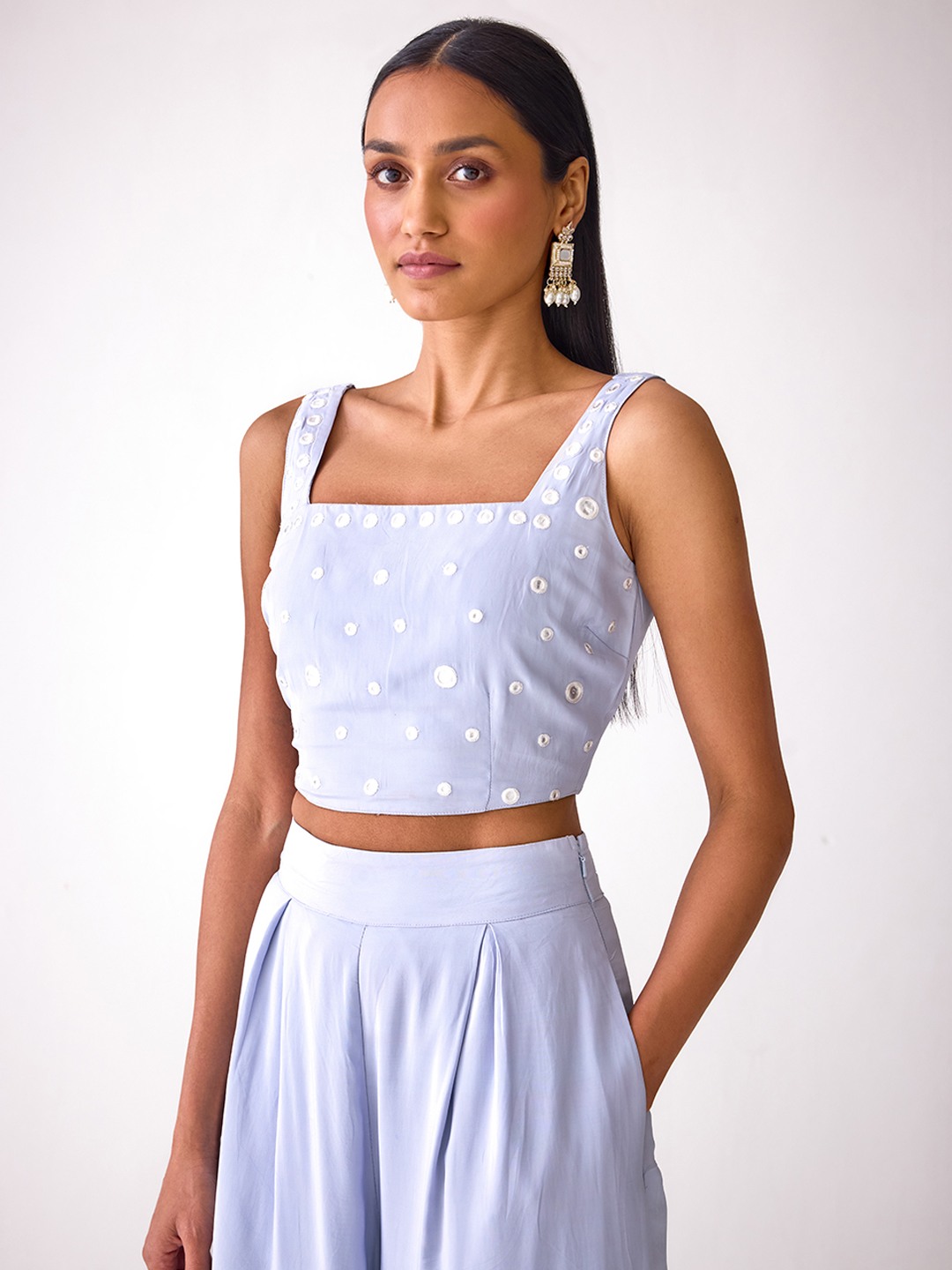Mirror Embroidered Top