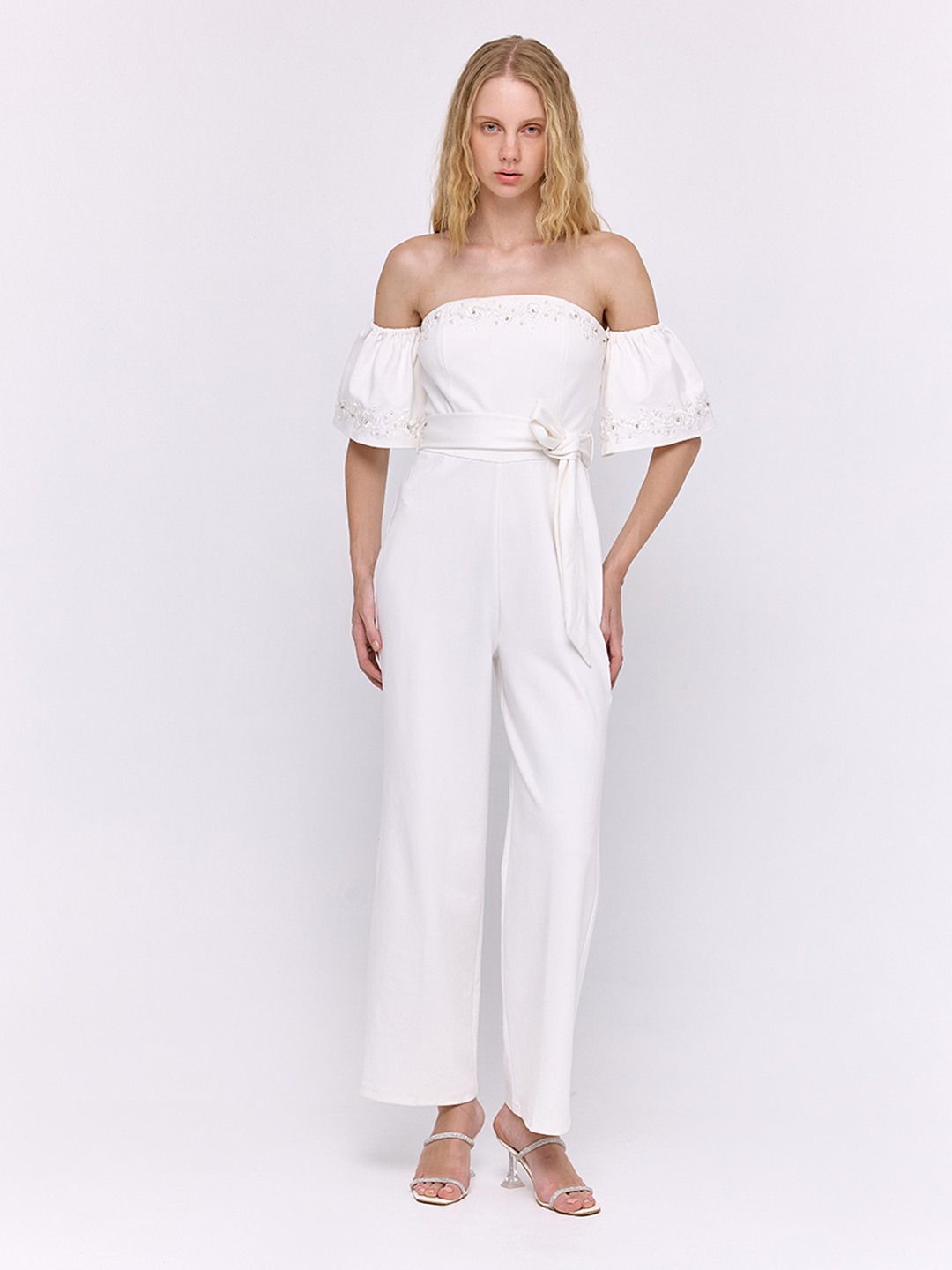 Ivory Bardot Jumpsuit