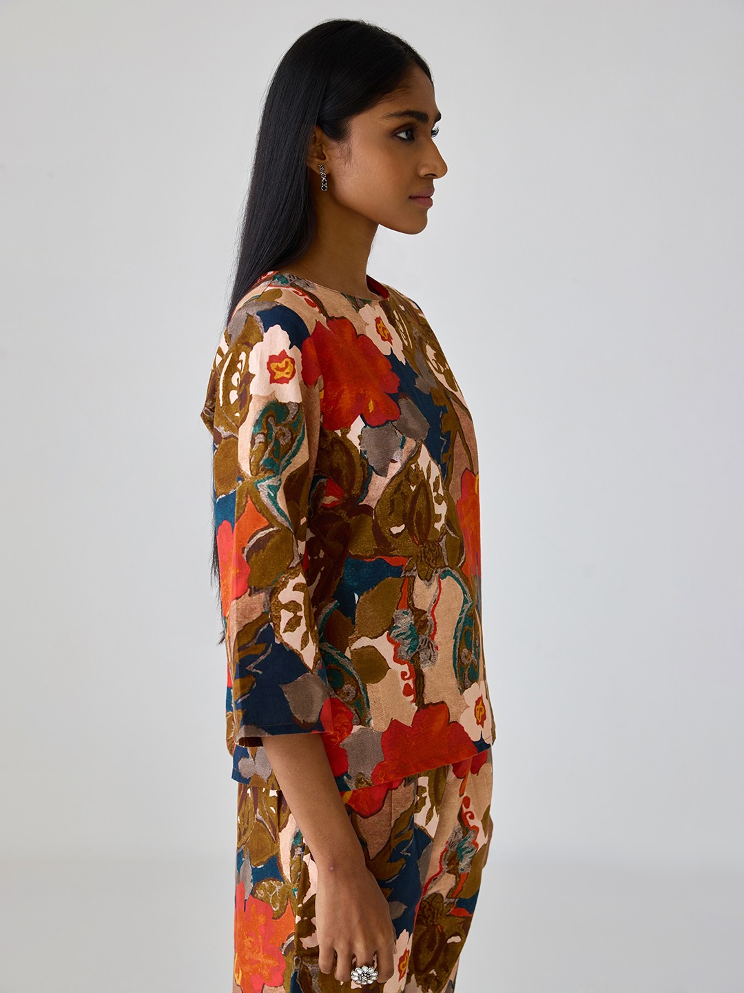 Linen Printed Short Kurta