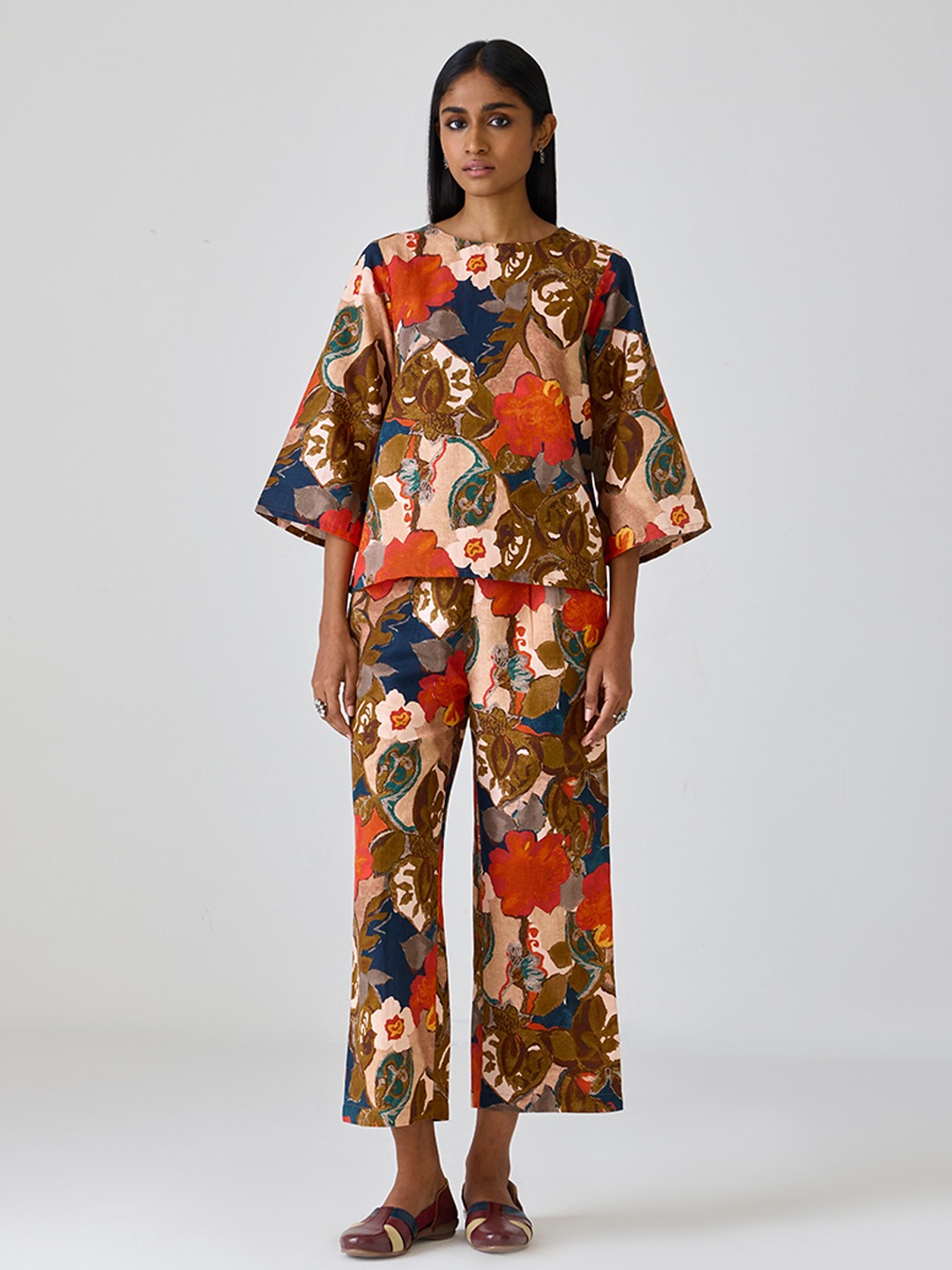 Linen Printed Short Kurta