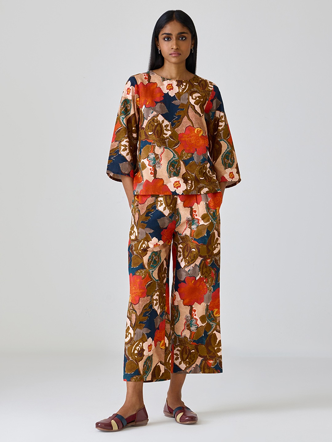 Linen Printed Short Kurta