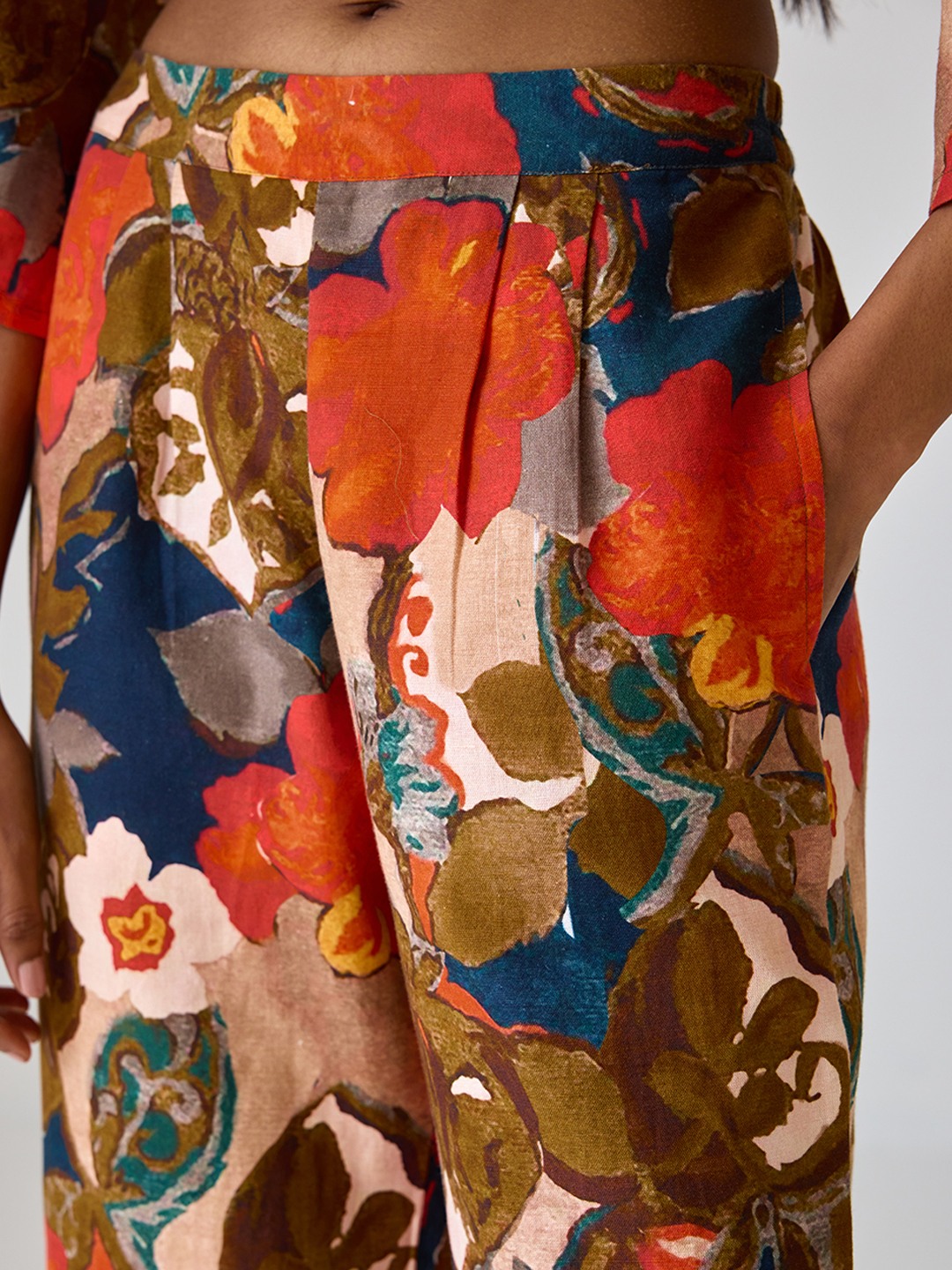 Linen Printed Trouser