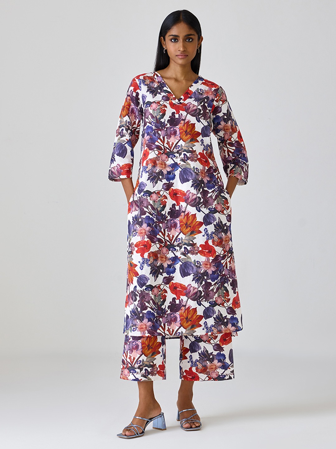 Linen Pinted Kurta