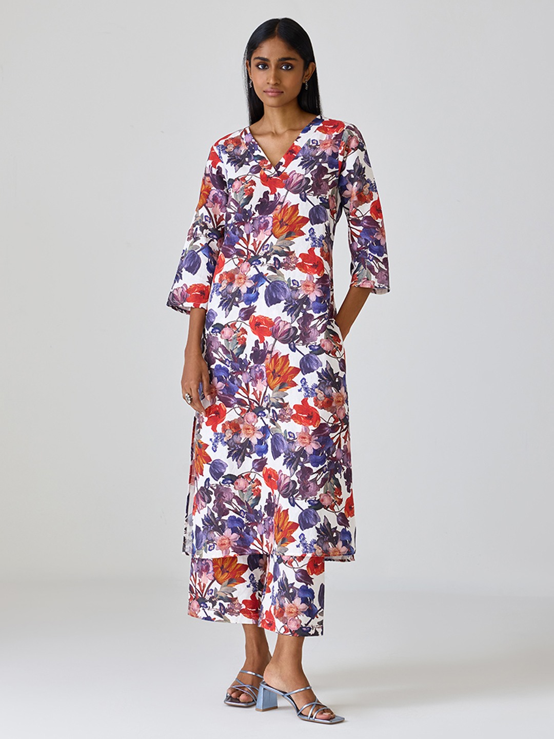 Linen Pinted Kurta