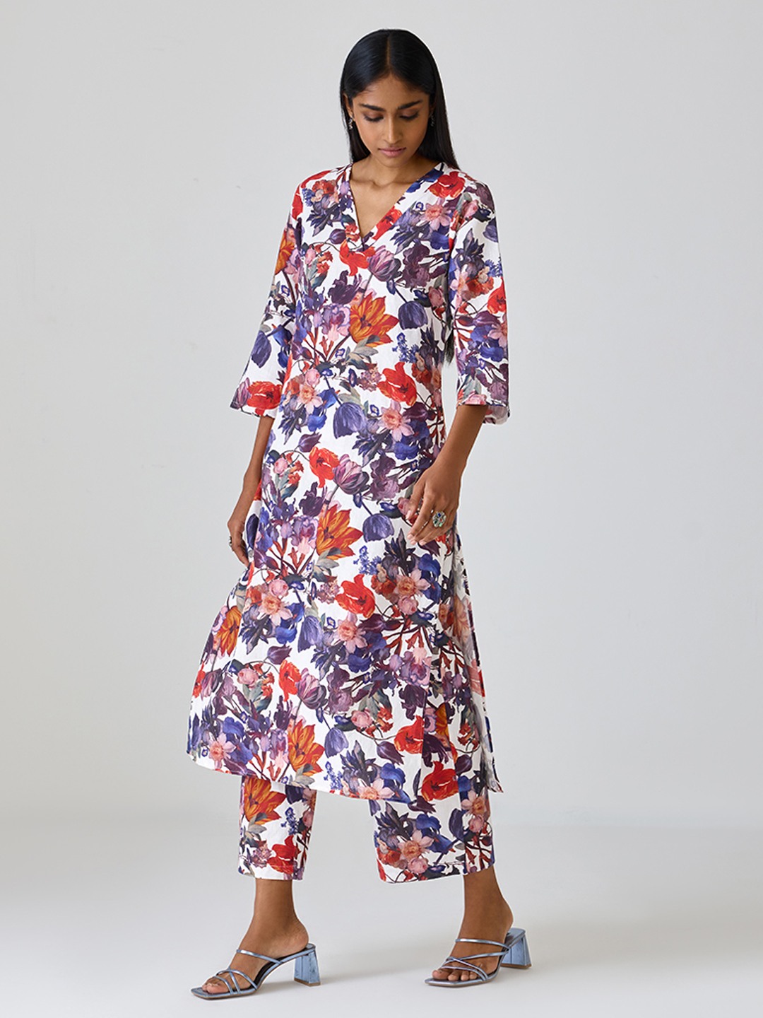 Linen Pinted Kurta