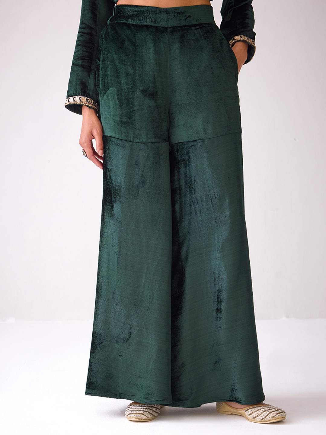 Masakkali Green Velvet Trousers