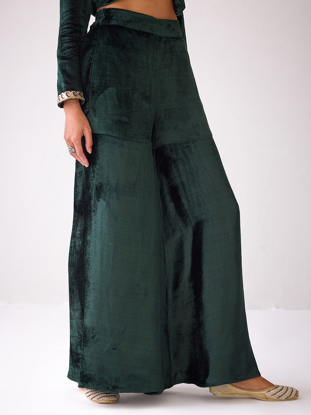 Masakkali Green Velvet Trousers