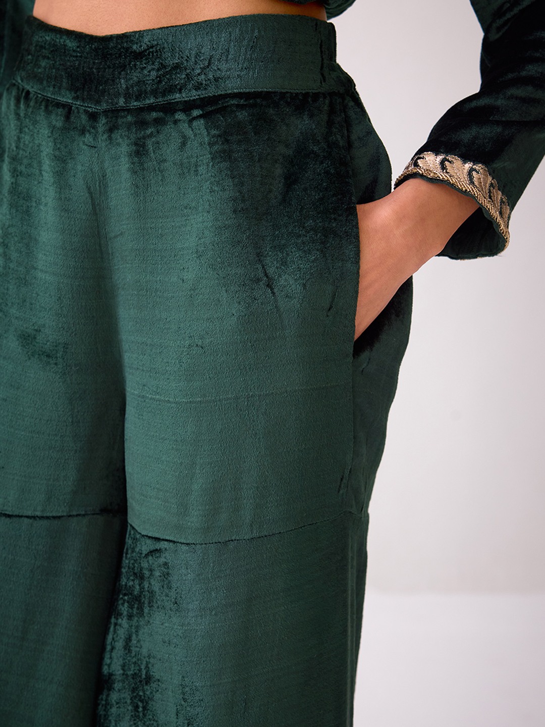 Masakkali Green Velvet Trousers
