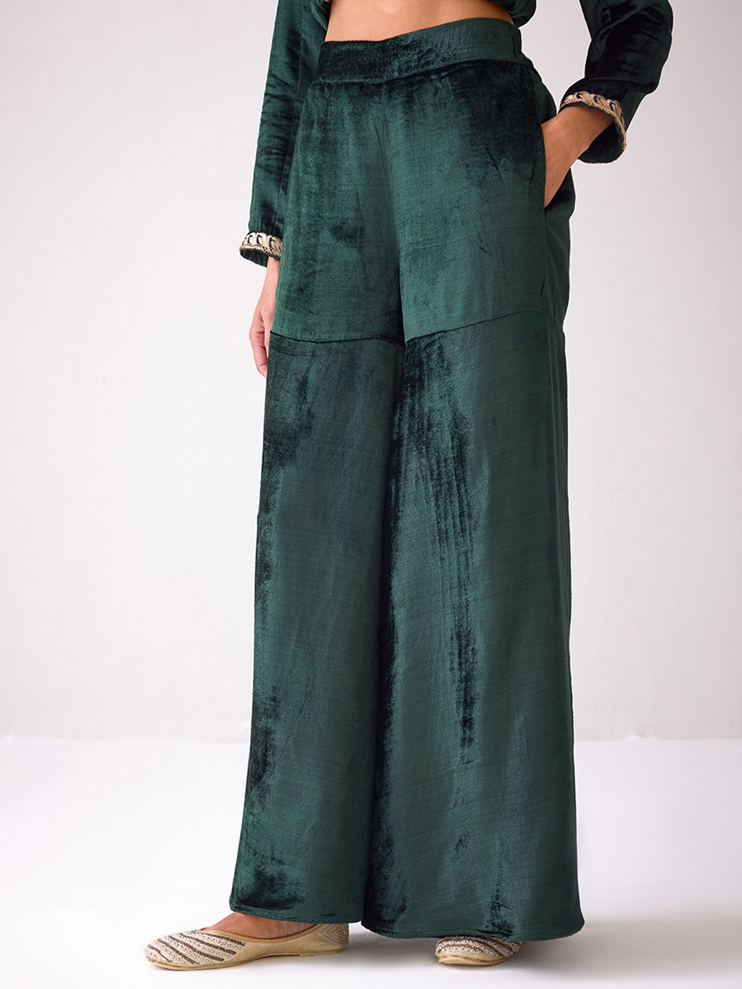 Masakkali Green Velvet Trousers