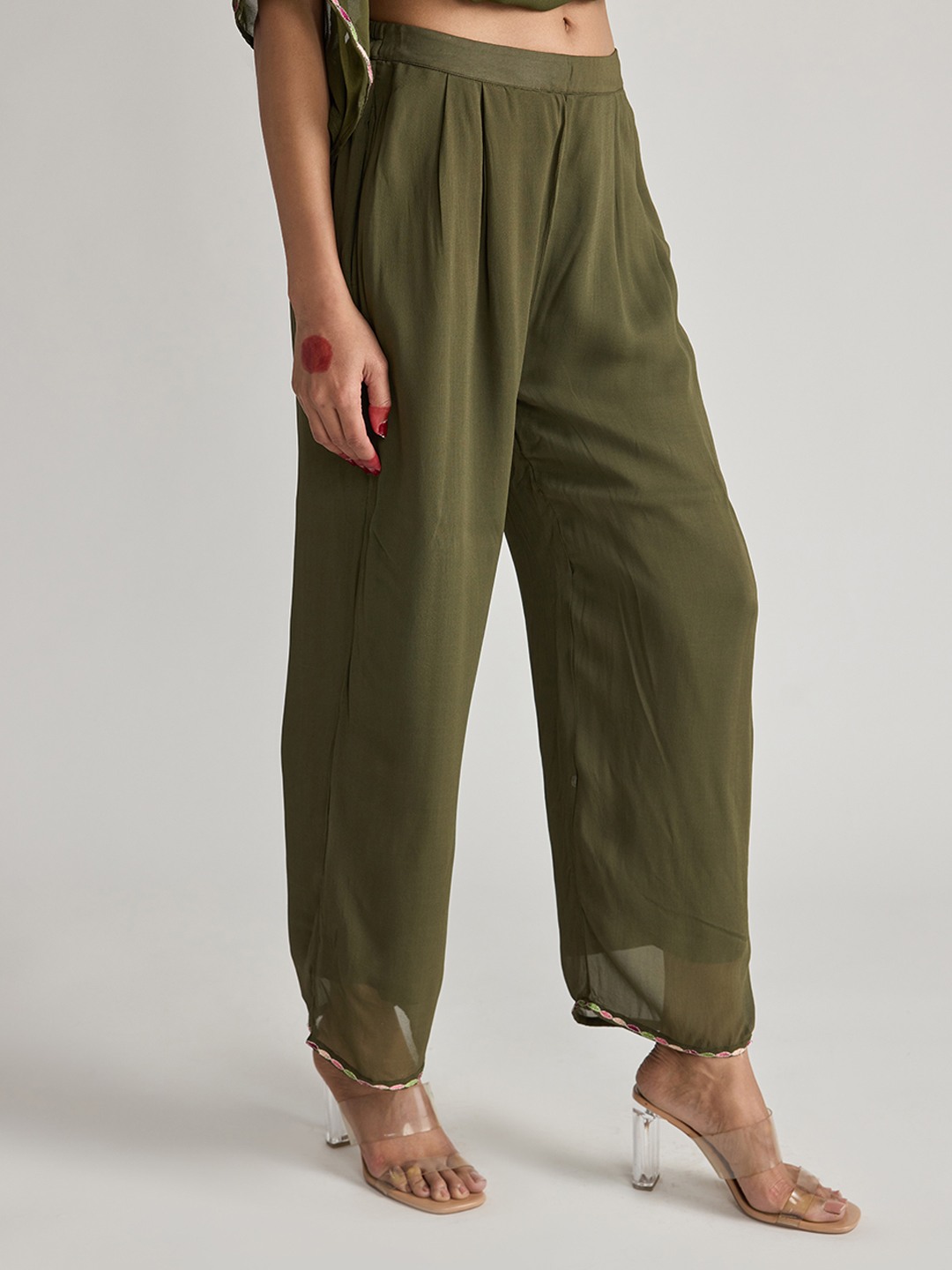 Olive Straight Trouser