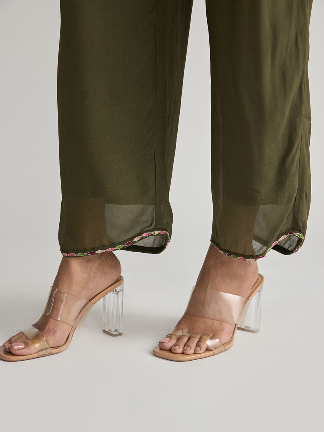 Olive Straight Trouser