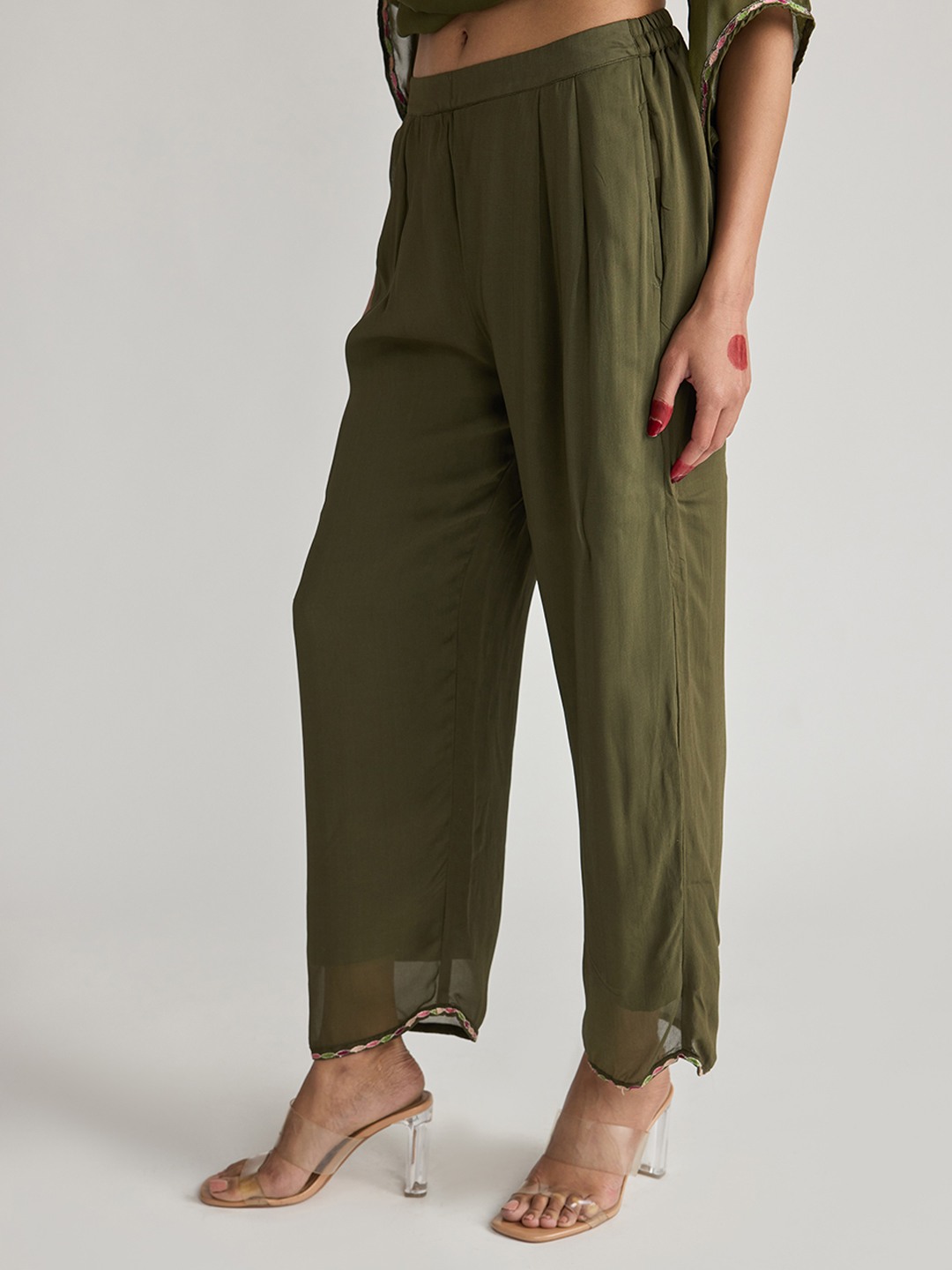 Olive Straight Trouser
