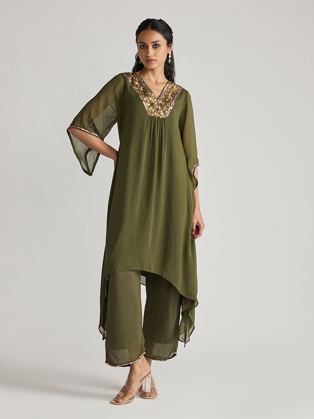 Olive Straight Trouser