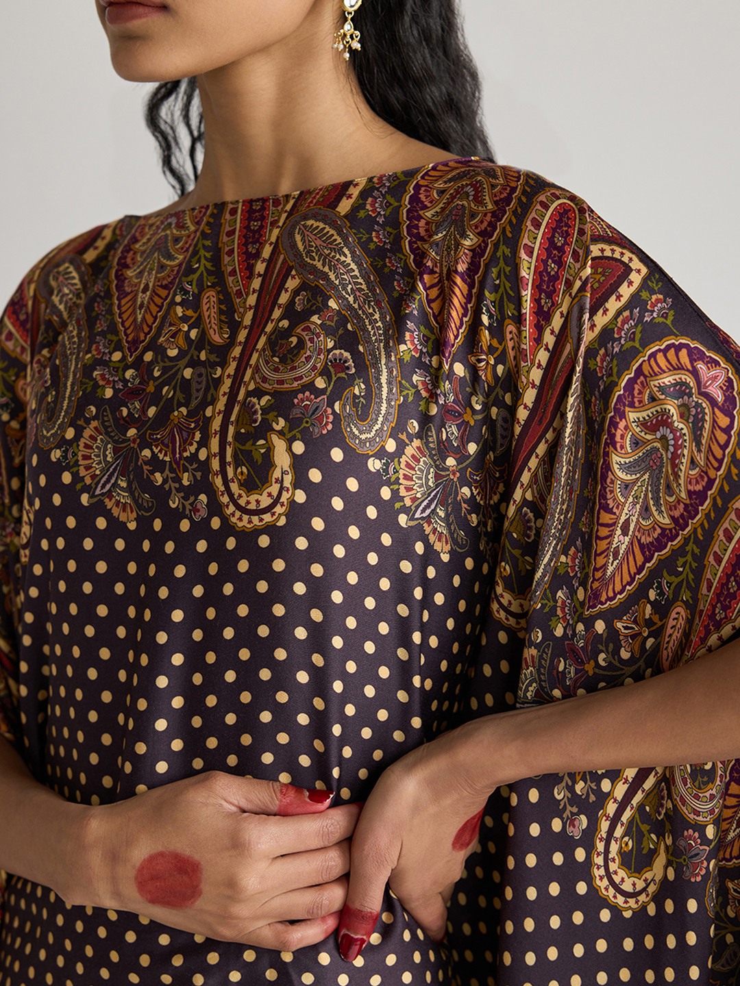 Paisley Printed Long Sleeves Top