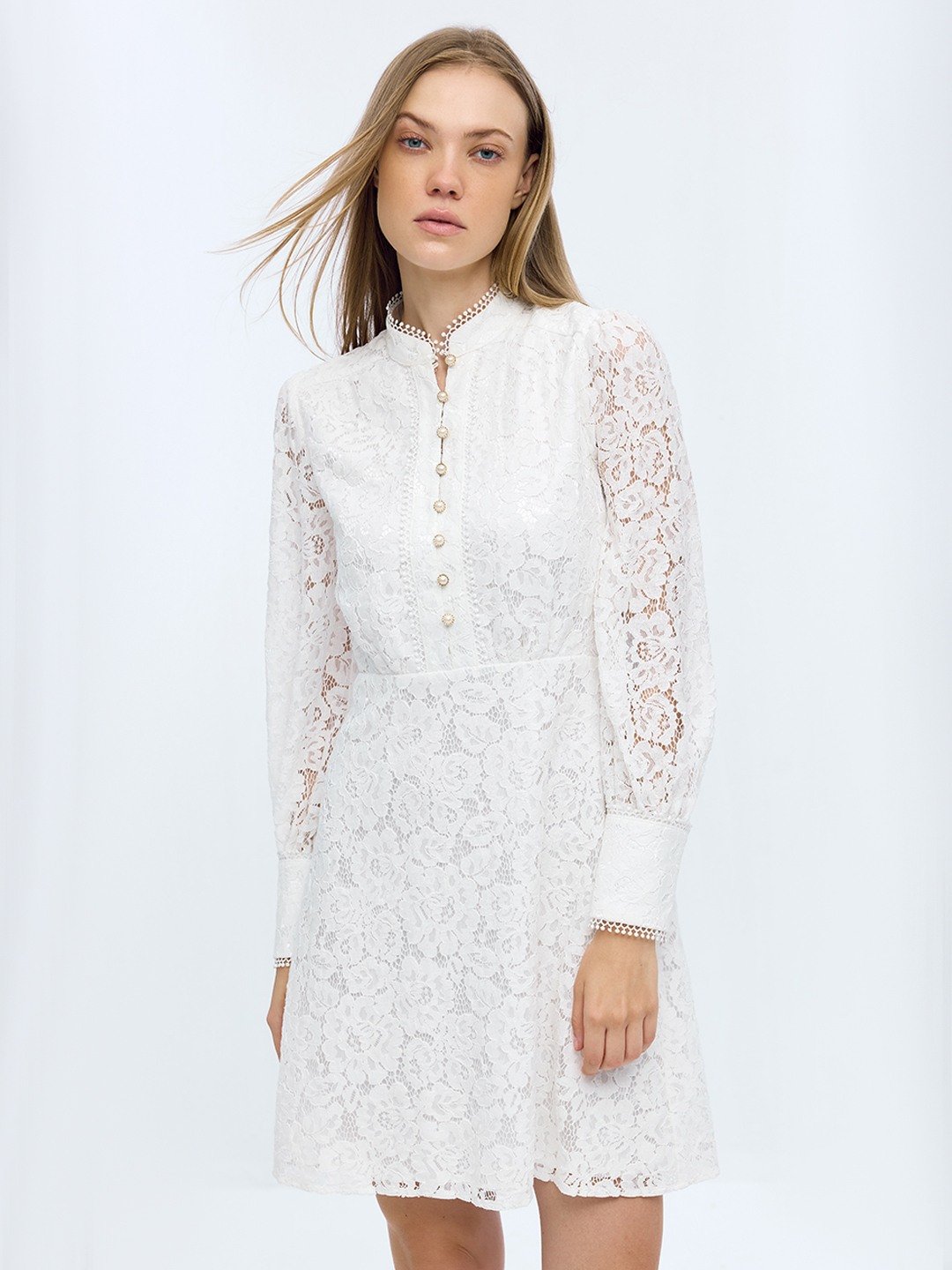 White Mini Lace Dress
