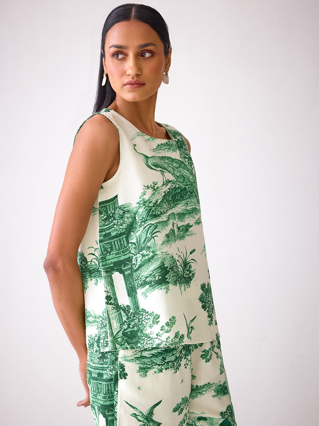 Forest Green Sleeveless Top