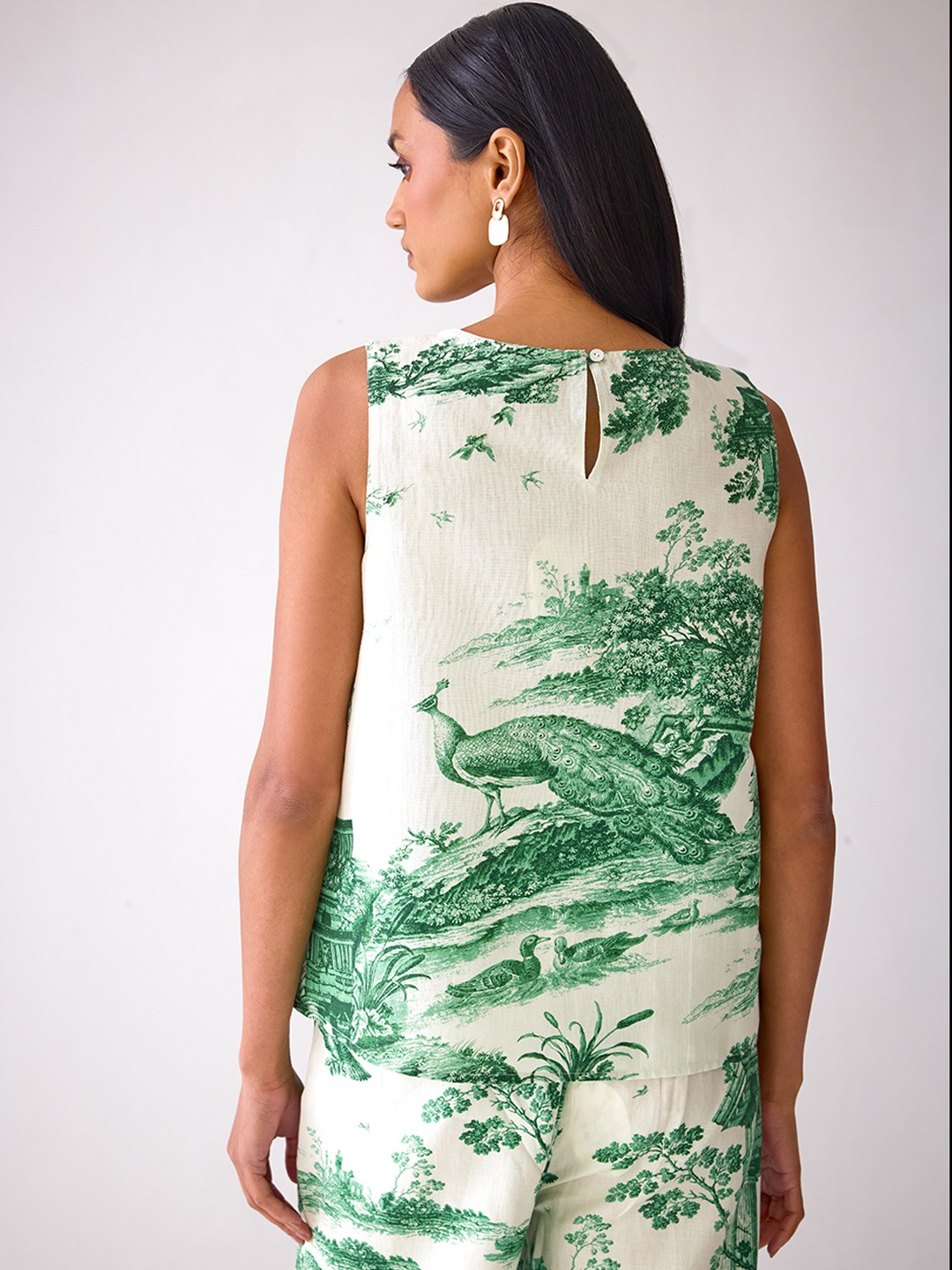 Forest Green Sleeveless Top