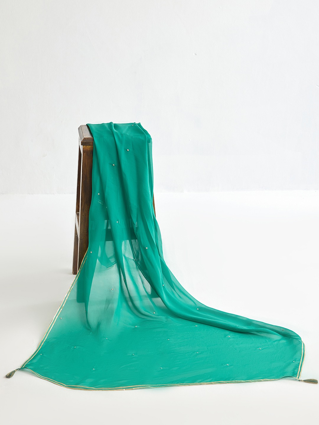 Green Organza Drape