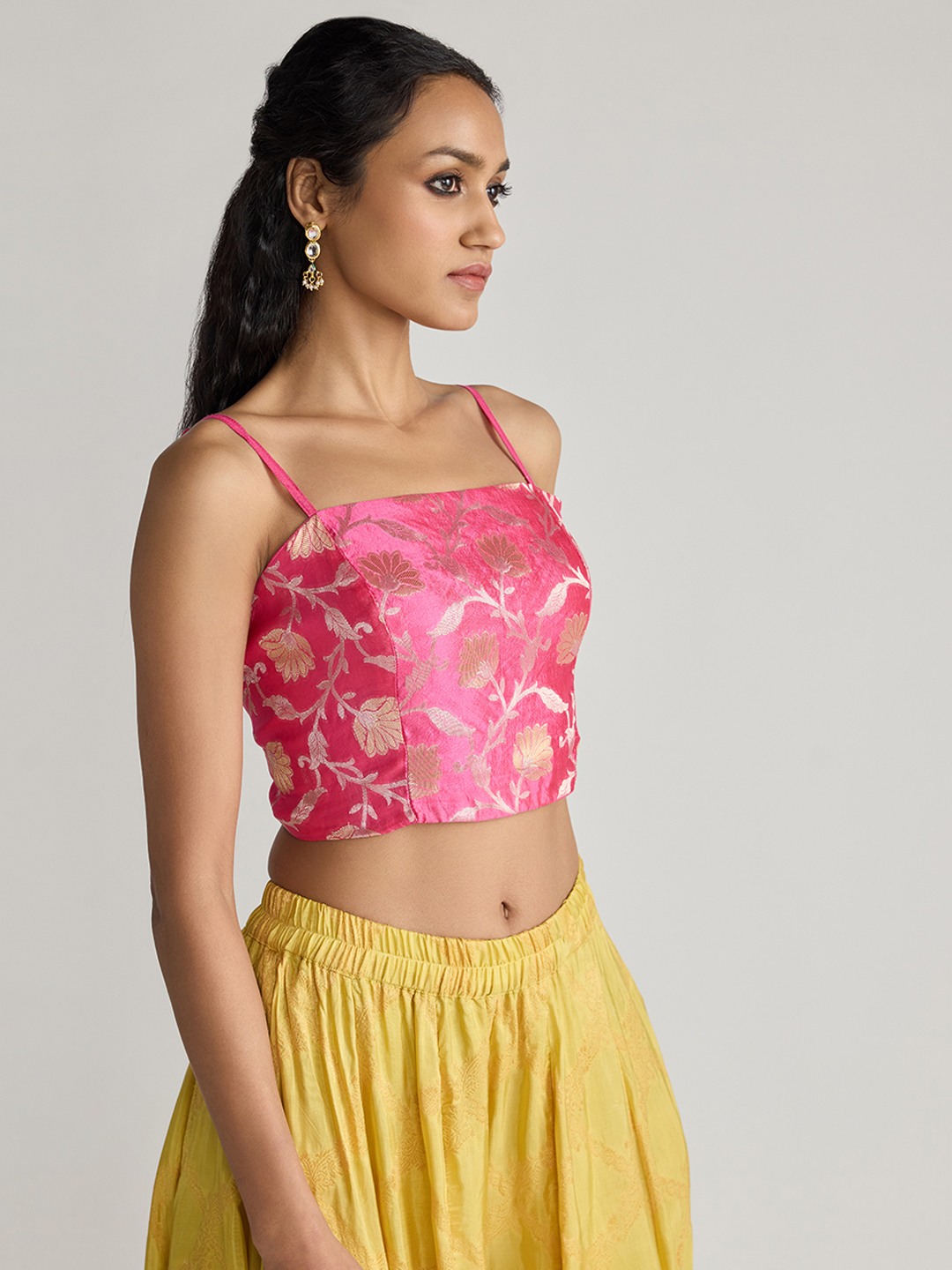 Pink Brocade Top