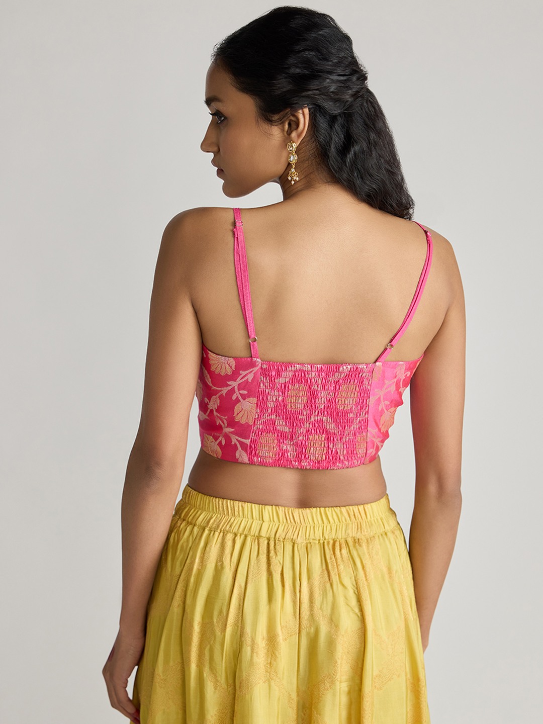 Pink Brocade Top