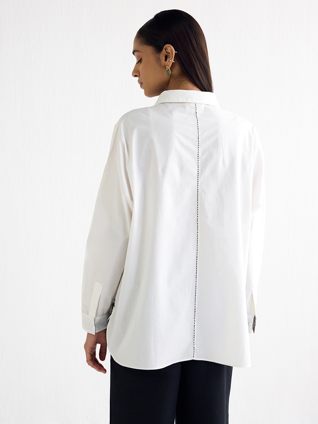 White Applique Wabi Sabi Shirt