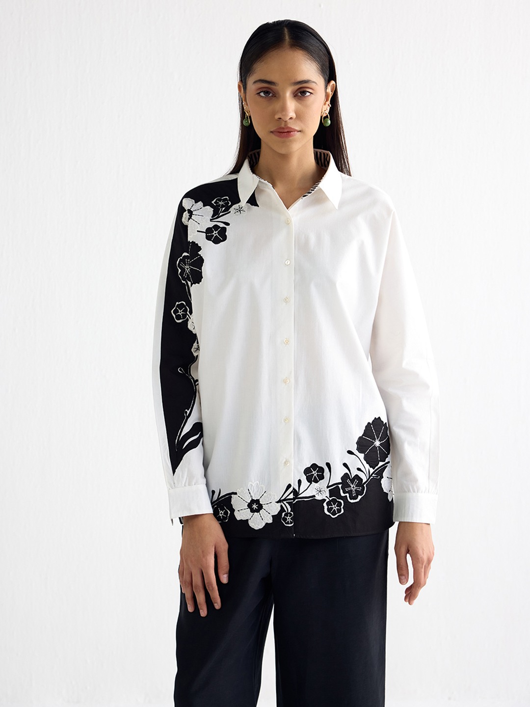 White Applique Wabi Sabi Shirt