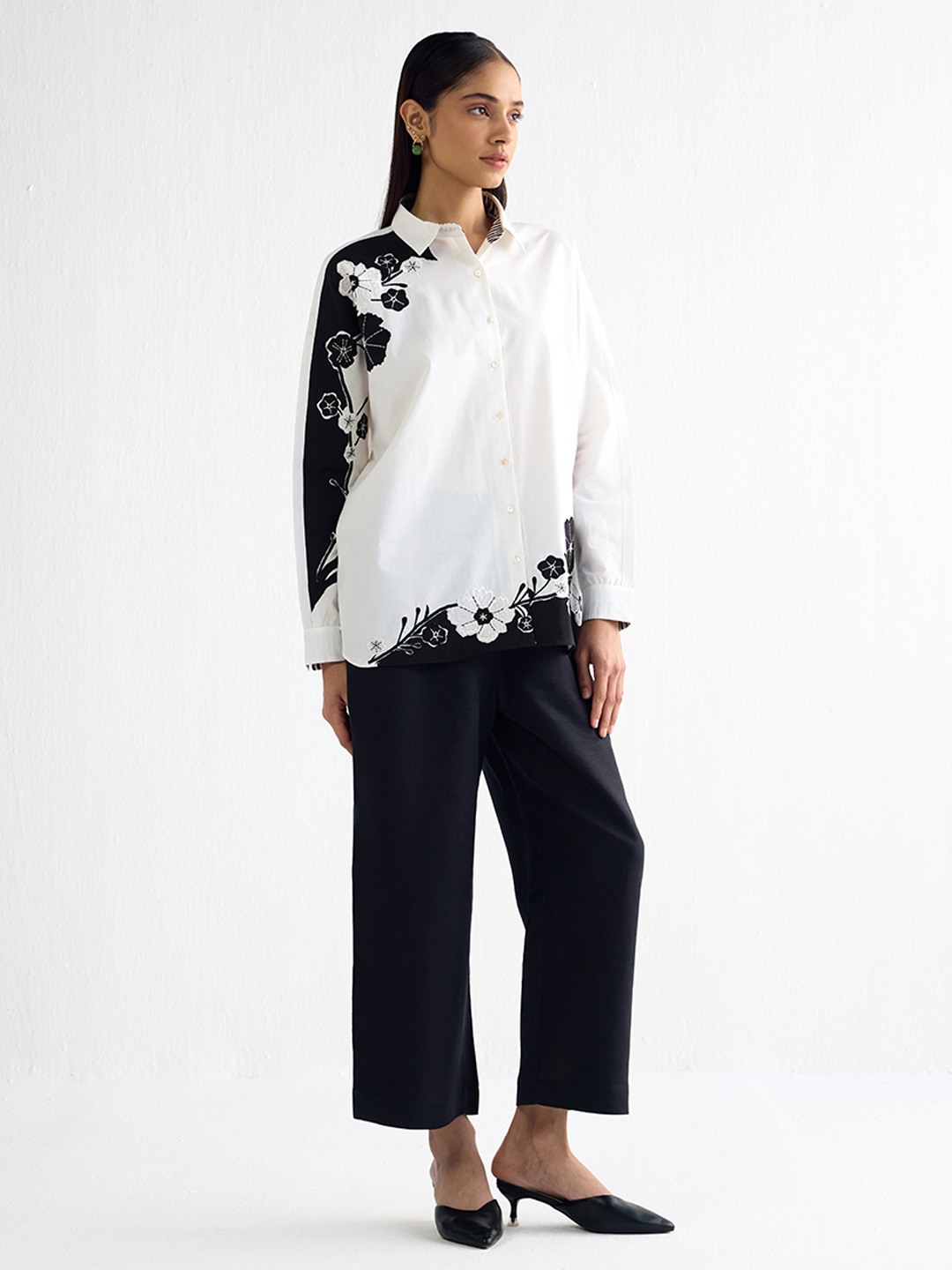 White Applique Wabi Sabi Shirt