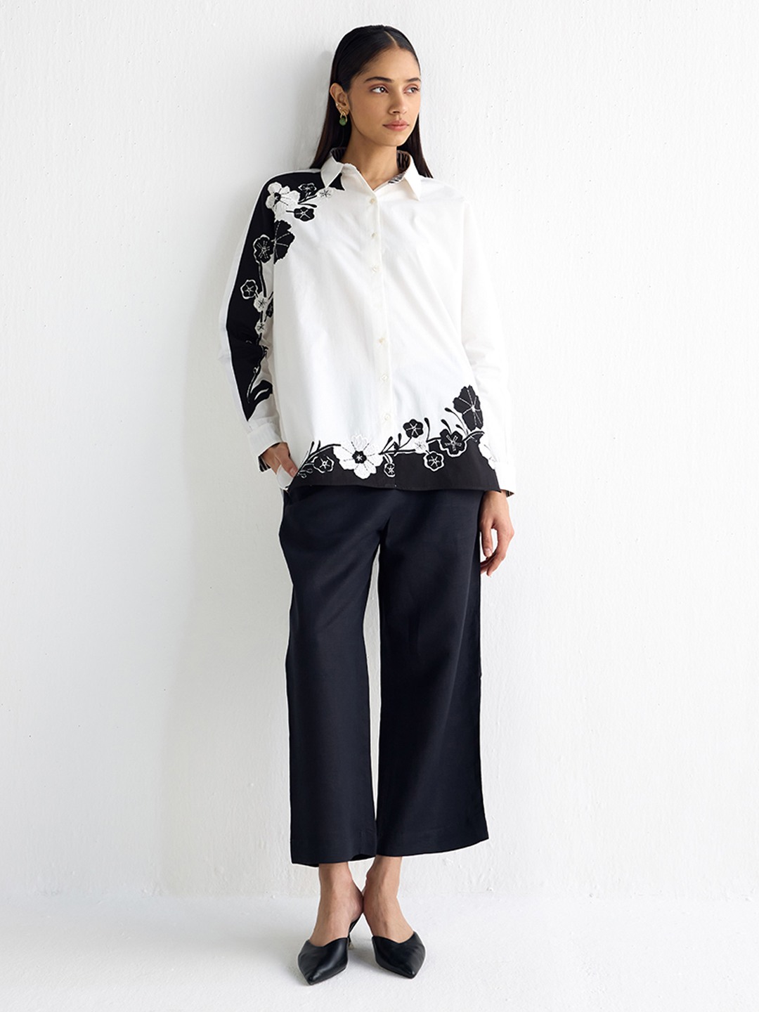 White Applique Wabi Sabi Shirt