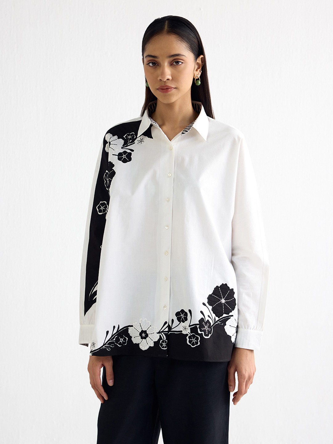 White Applique Wabi Sabi Shirt